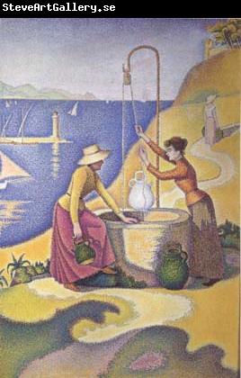 Paul Signac Women at the Well (Young Provencal Women at the Well) (mk06)